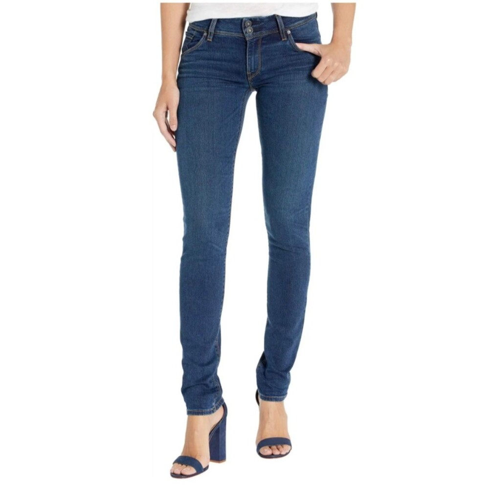 Hudson Medium Wash Denim Low Rise Straight Leg Jeans Size 25